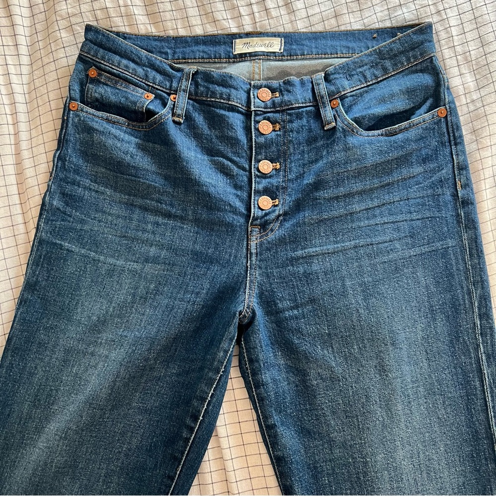 Madewell flea market flare dark wash jeans